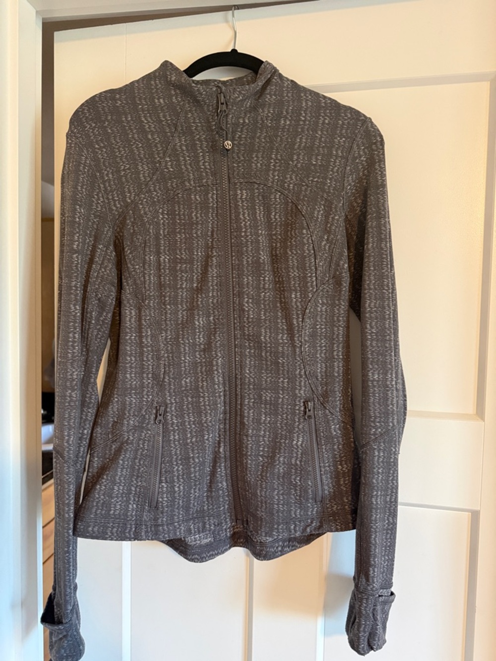 lululemon athletica Gray Patterned Full-Zip Jacket
